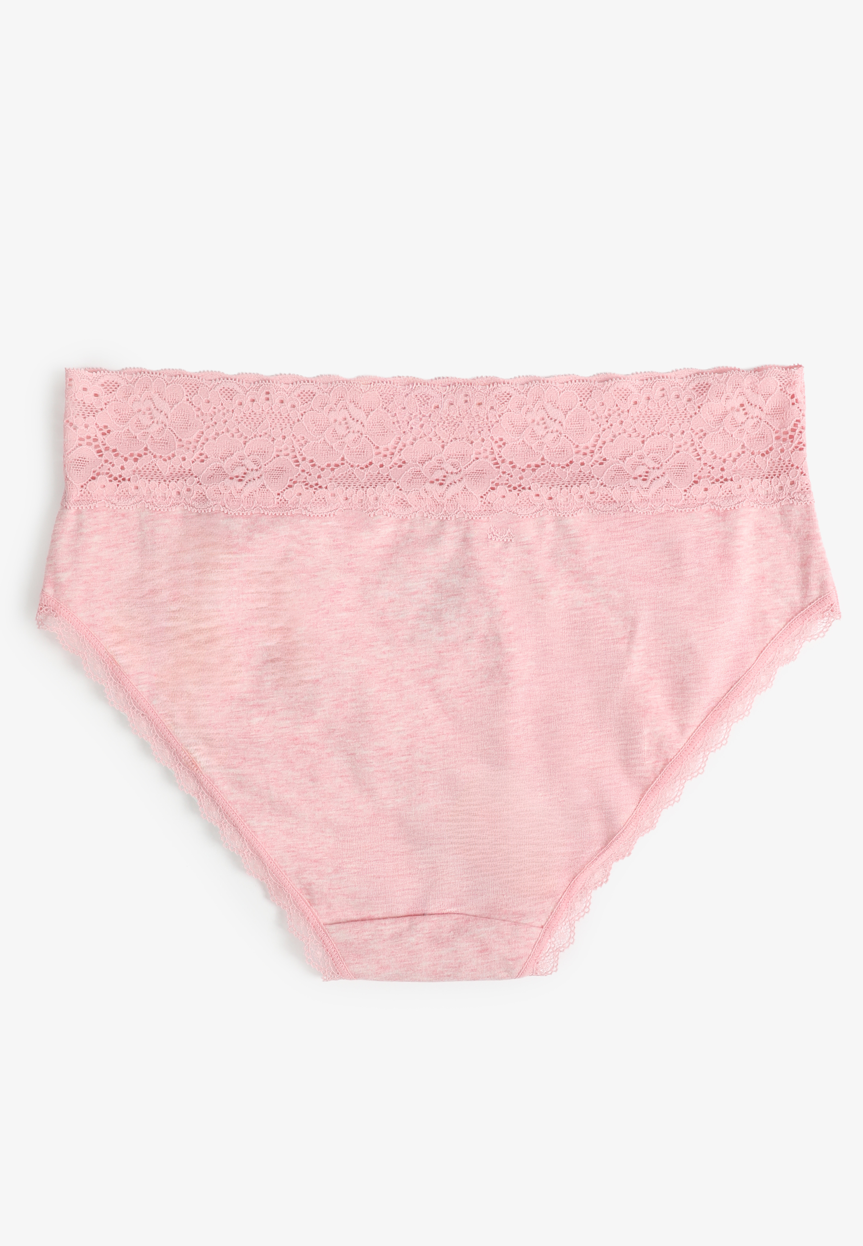 Simply Comfy Cotton Heathered Pink Hipster Panty, C6393, large