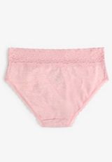 Simply Comfy Cotton Heathered Pink Hipster Panty, C6393, small