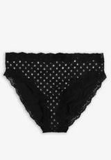 True Stretch Metallic Foil High Waist Jersey Bikini Panty, C1756, small