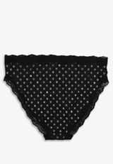 True Stretch Metallic Foil High Waist Jersey Bikini Panty, C1756, small