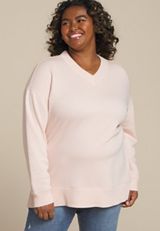 Plus Size Willowsoft Relaxed Fit Sweatshirt, C1240, small