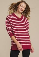 Willowsoft Striped Relaxed Fit Sweatshirt, C5485, small