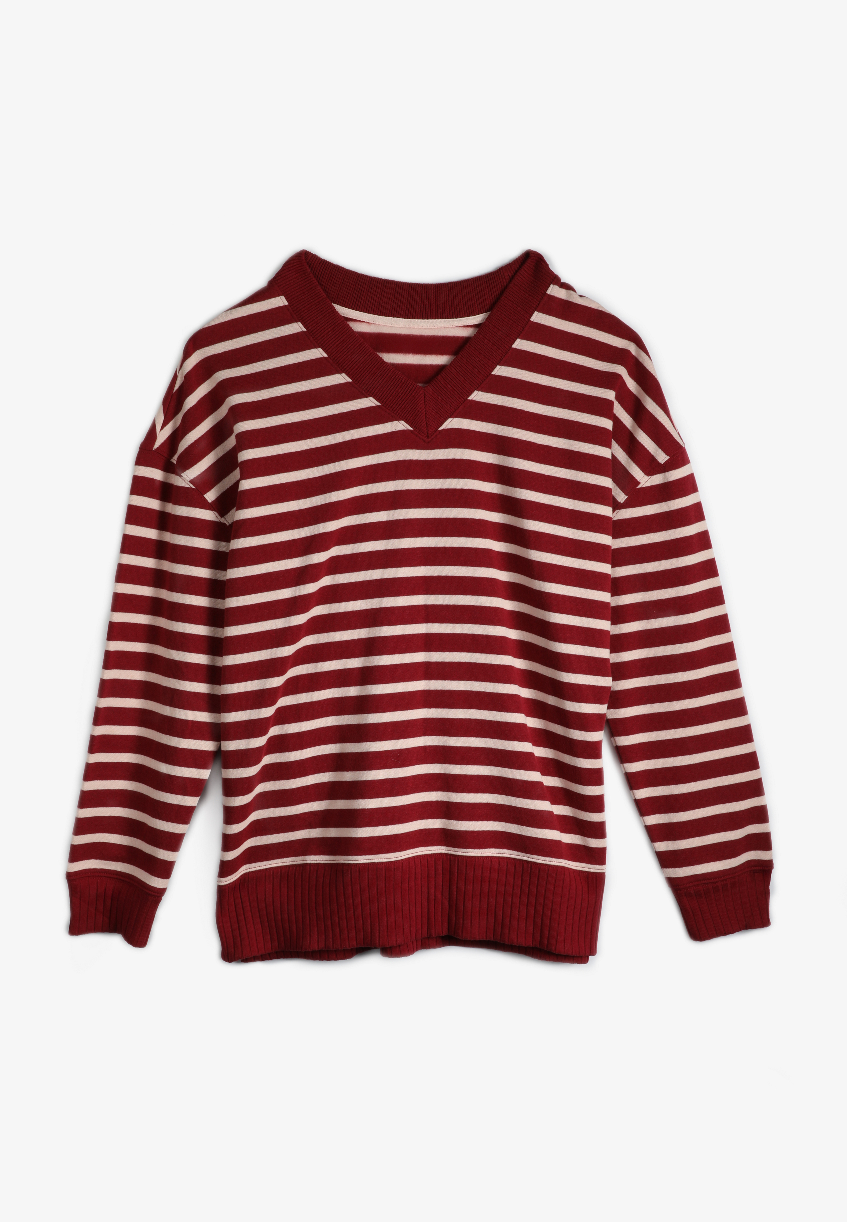 Willowsoft Striped Relaxed Fit Sweatshirt, C5485, large