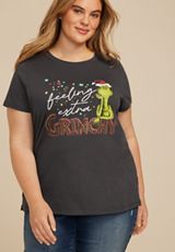 Plus Size Feeling Extra Grinchy Classic Fit Graphic Tee, , small