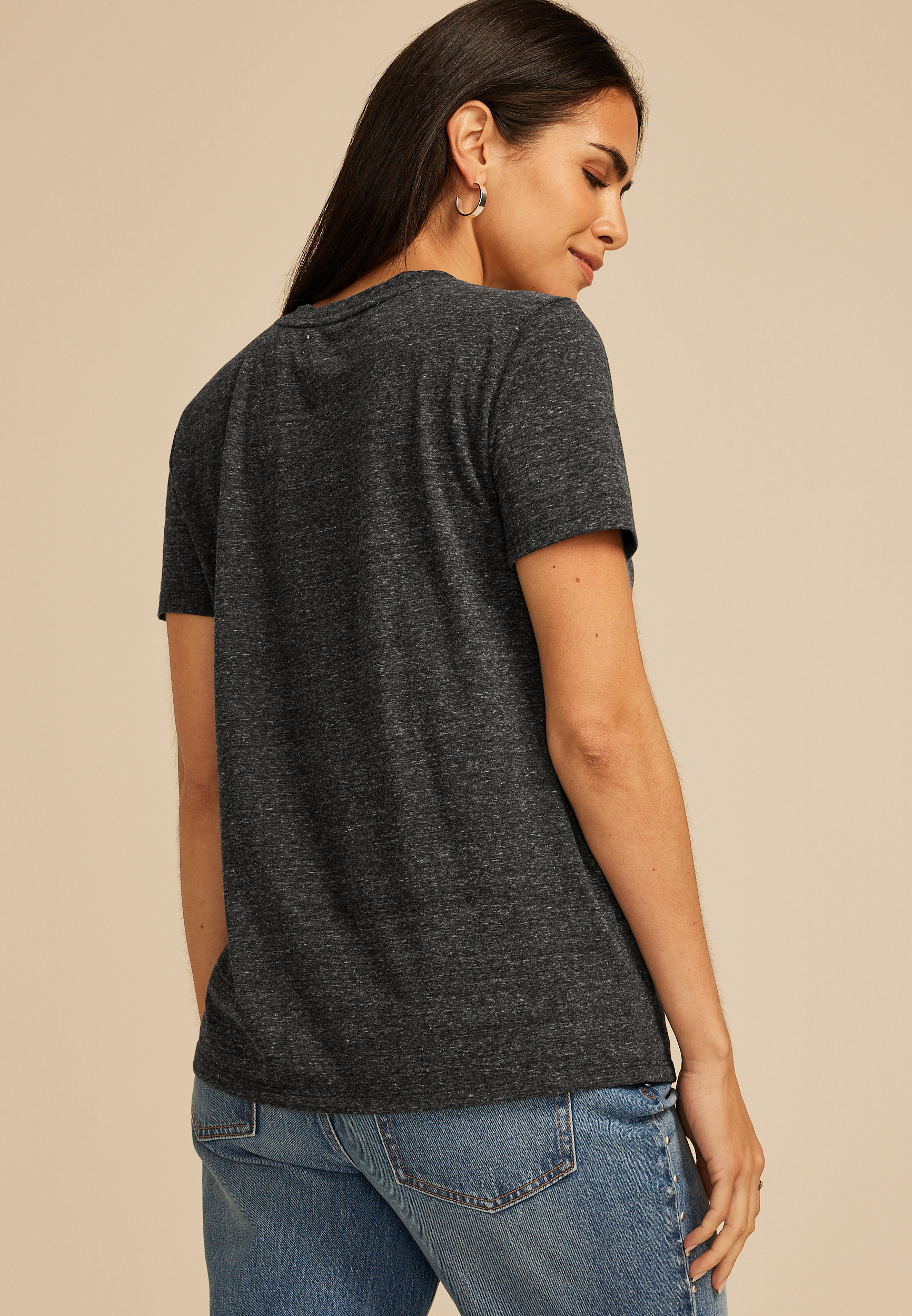 24/7 Dawson Crew Neck Tee, CHARCOAL, large