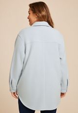 Plus Size Bonded Fleece Jacket, CASHMERE BLUE, small