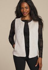 Studio Y Faux Fur Vest, , small