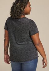 Plus Size Studio Y Rhinestone Sparkle Tee, C829, small
