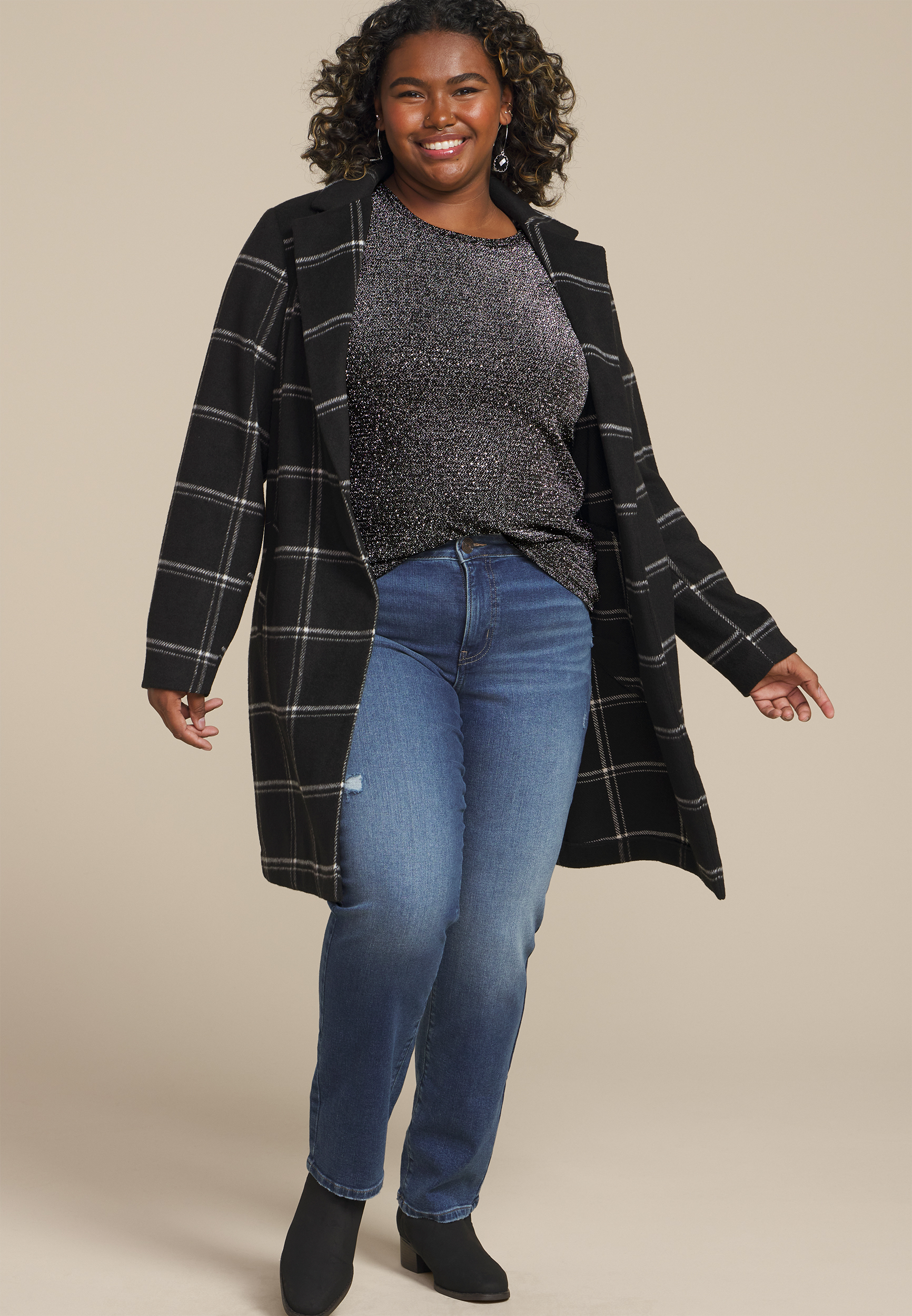 Plus Size Studio Y Rhinestone Sparkle Tee, C829, large