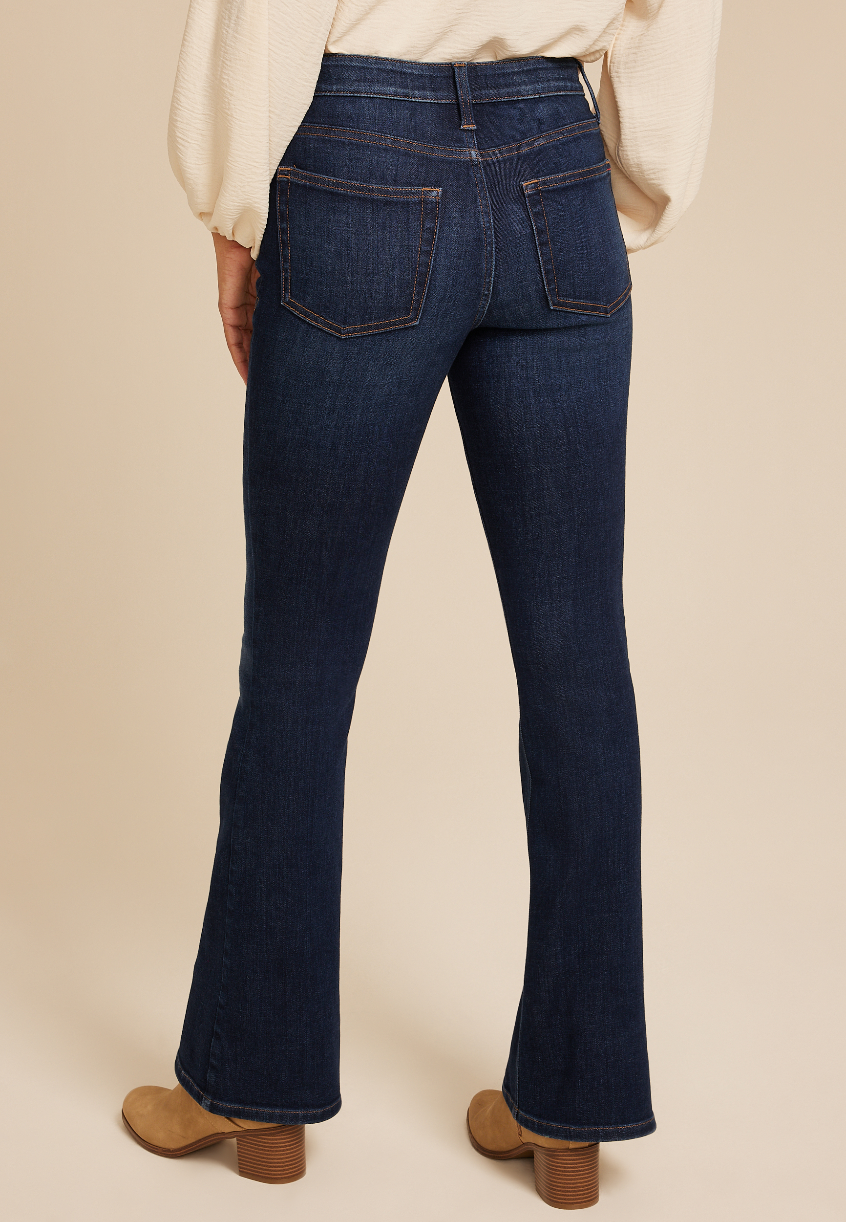edgely&trade; Dark High Rise Flare Jean, C258, large