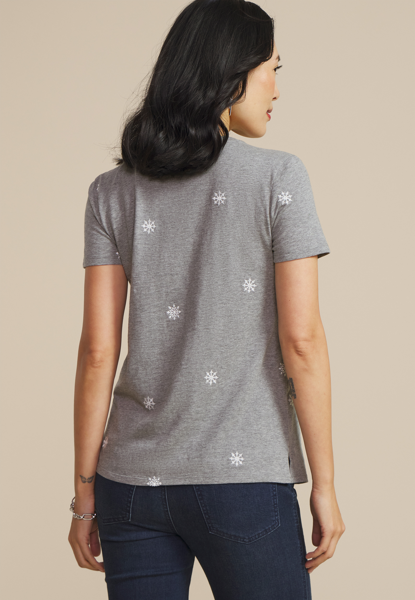 24/7 Dawson Snowflake Crew Neck Tee, , large
