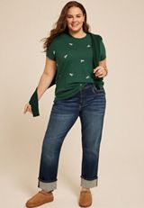 Plus Size 24/7 Dawson Holiday Tree Crew Neck Tee, , small