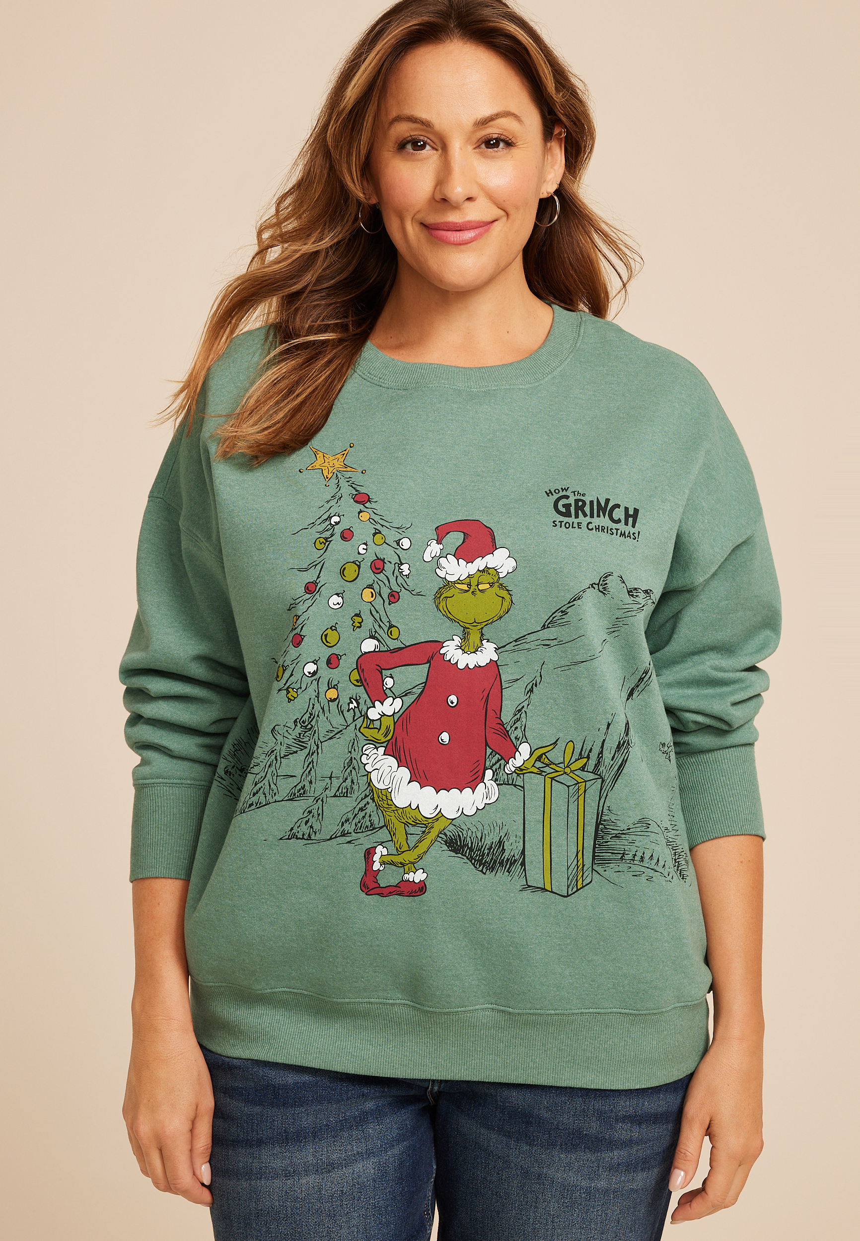 Plus Size The Grinch Relaxed Fit Sweatshirt