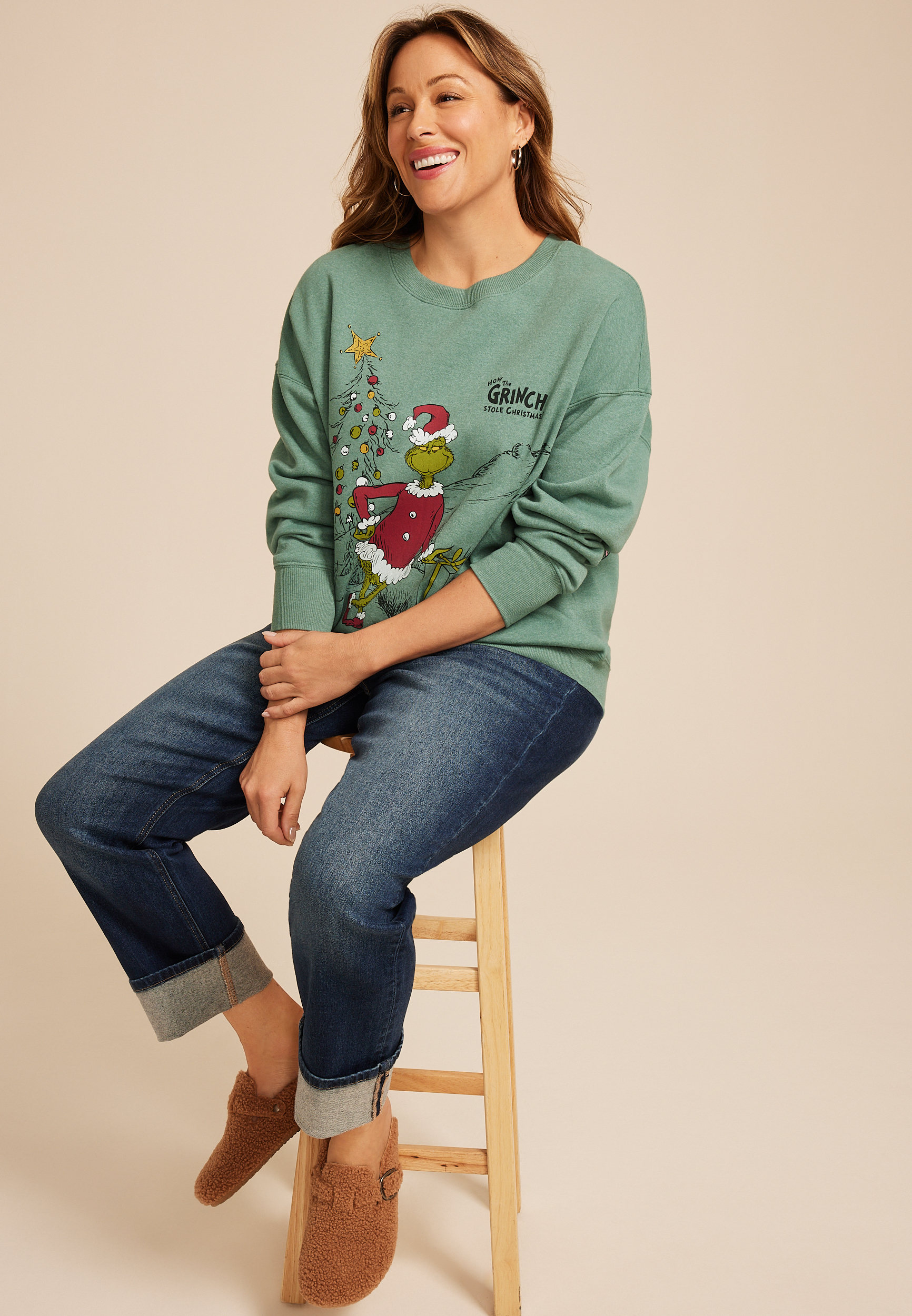 Plus Size The Grinch Relaxed Fit Sweatshirt, , large