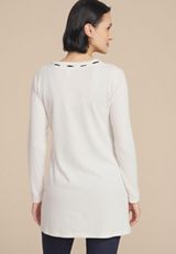 Ribbed Bow Front Tie Cardigan, C3363, small