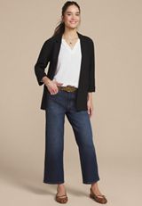 Versa Sparkle Open Front Blazer, , small