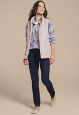 Champagne Quilted Vest, C727, small