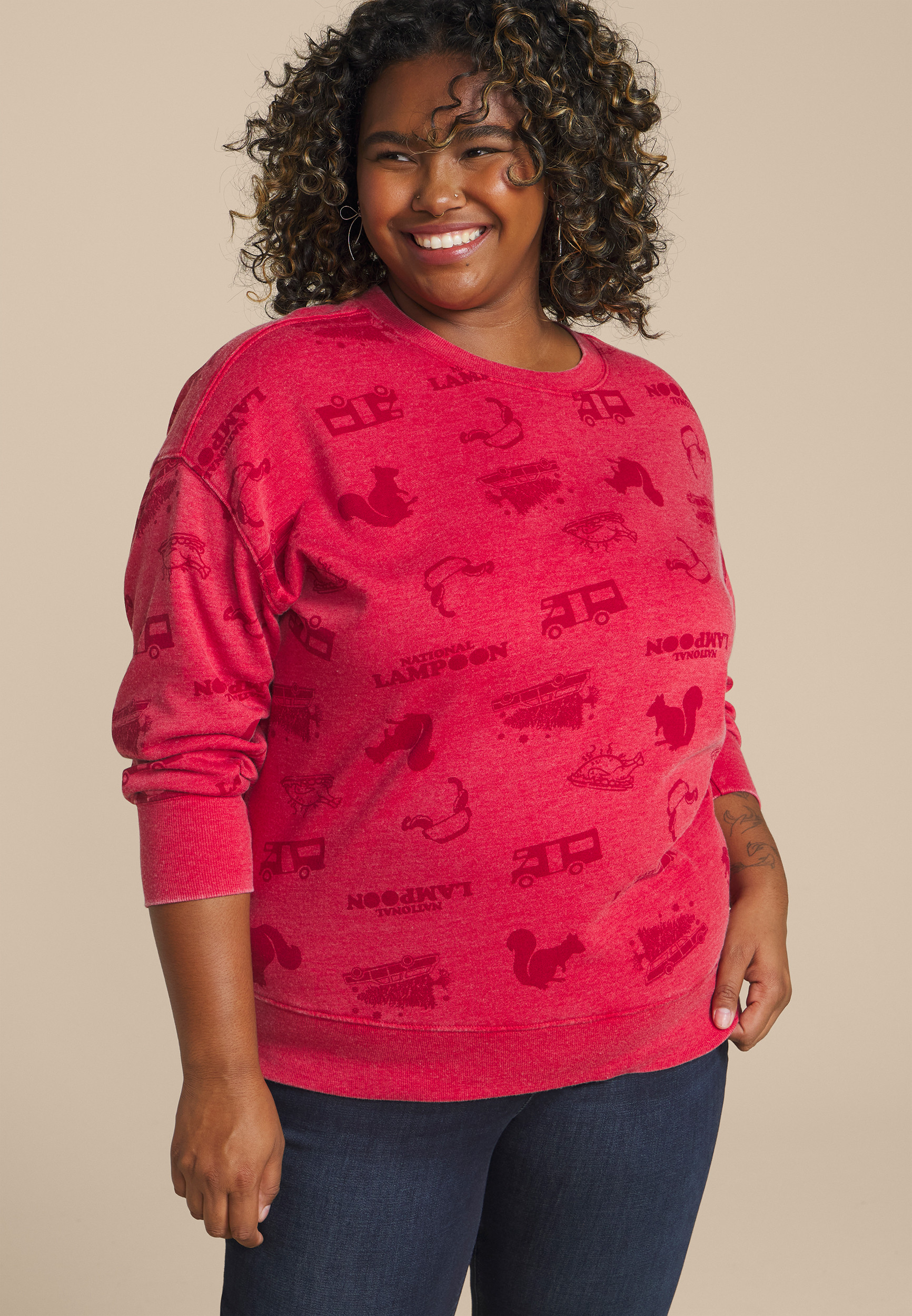 Plus Size National Lampoon Relaxed Fit Sweatshirt