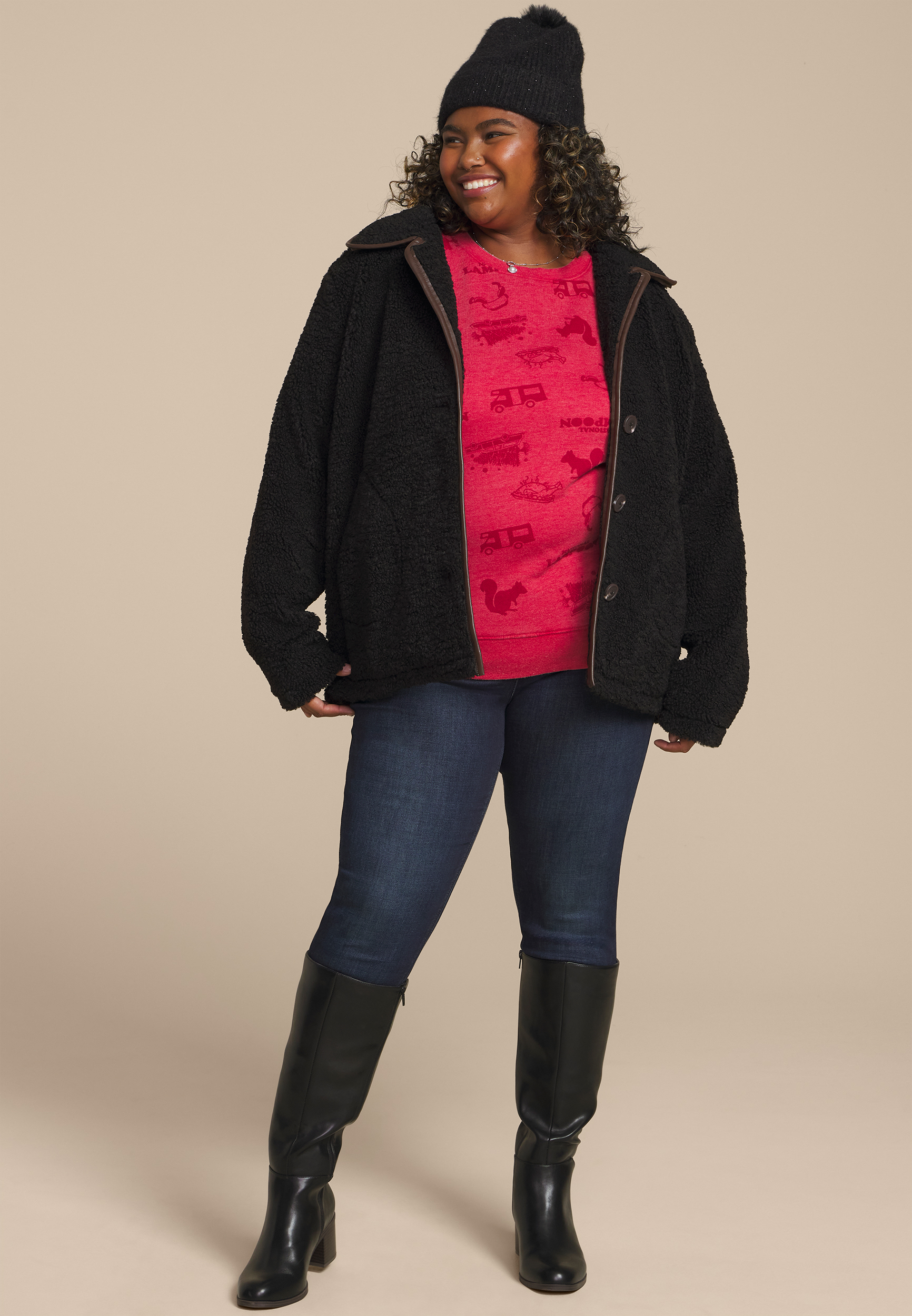 Plus Size National Lampoon Relaxed Fit Sweatshirt, C4744, large