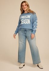 Plus Size Freezin Season Relaxed Fit Sweatshirt, , small