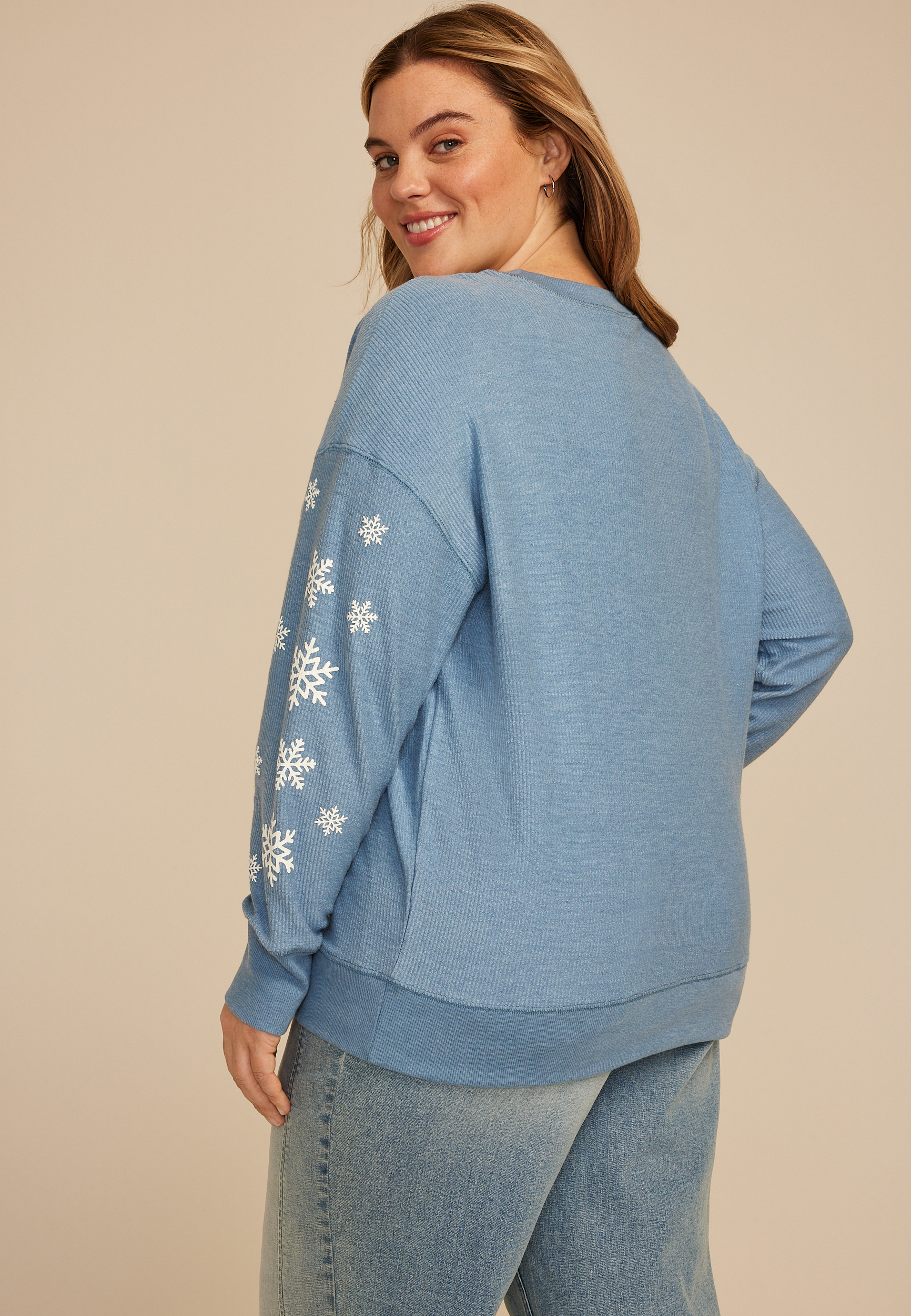 Plus Size Freezin Season Relaxed Fit Sweatshirt, , large
