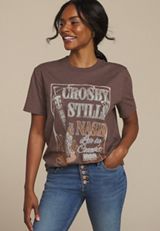 Crosby Stills And Nash 1989 Oversized Fit Graphic Tee, C115, small