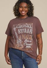 Plus Size Crosby Stills And Nash 1989 Oversized Fit Graphic Tee, C115, small