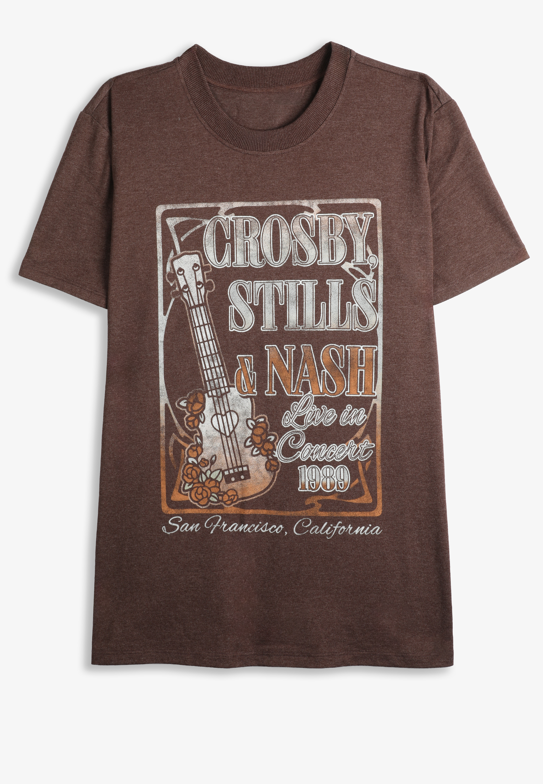 Plus Size Crosby Stills And Nash 1989 Oversized Fit Graphic Tee, C115, large