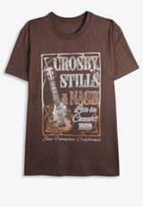 Plus Size Crosby Stills And Nash 1989 Oversized Fit Graphic Tee, C115, small