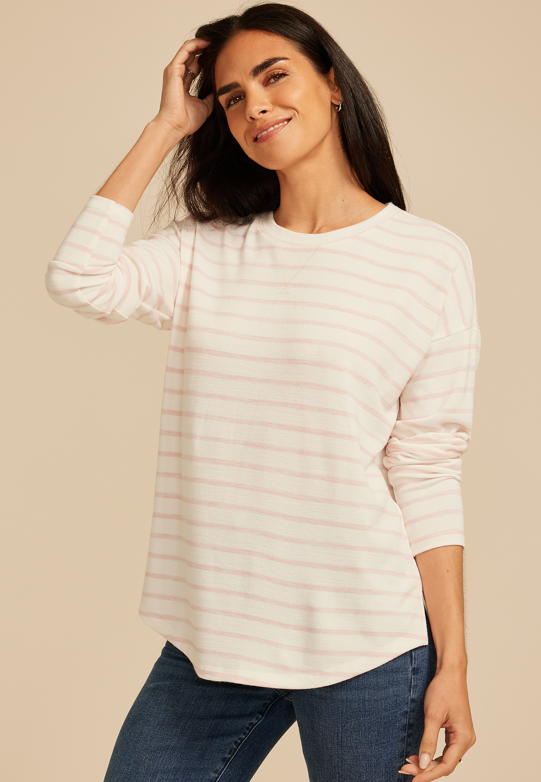 é border long tee pink ♡ MSGM - Pink Cotton Cropped T-Shirt | Childrensalon Outlet