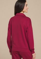 Sparkle Cloud Scuba Knit Half Zip Sweatshirt, , small