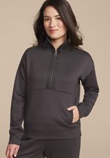 Sparkle Cloud Scuba Knit Half Zip Sweatshirt, C205, small