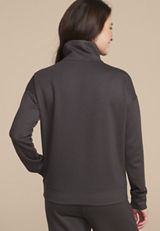 Sparkle Cloud Scuba Knit Half Zip Sweatshirt, C205, small