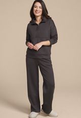 Sparkle Cloud Scuba Knit Half Zip Sweatshirt, C205, small
