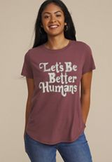 Lets Be Better Humans Classic Fit Graphic Tee, C7176, small