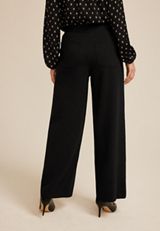 Pull On Knit Wide Lg, BLACK, small