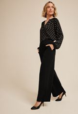 Pull On Knit Wide Lg, BLACK, small
