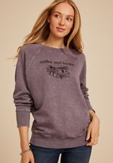 Coffee And Books Relaxed Fit Sweatshirt, C9253, small