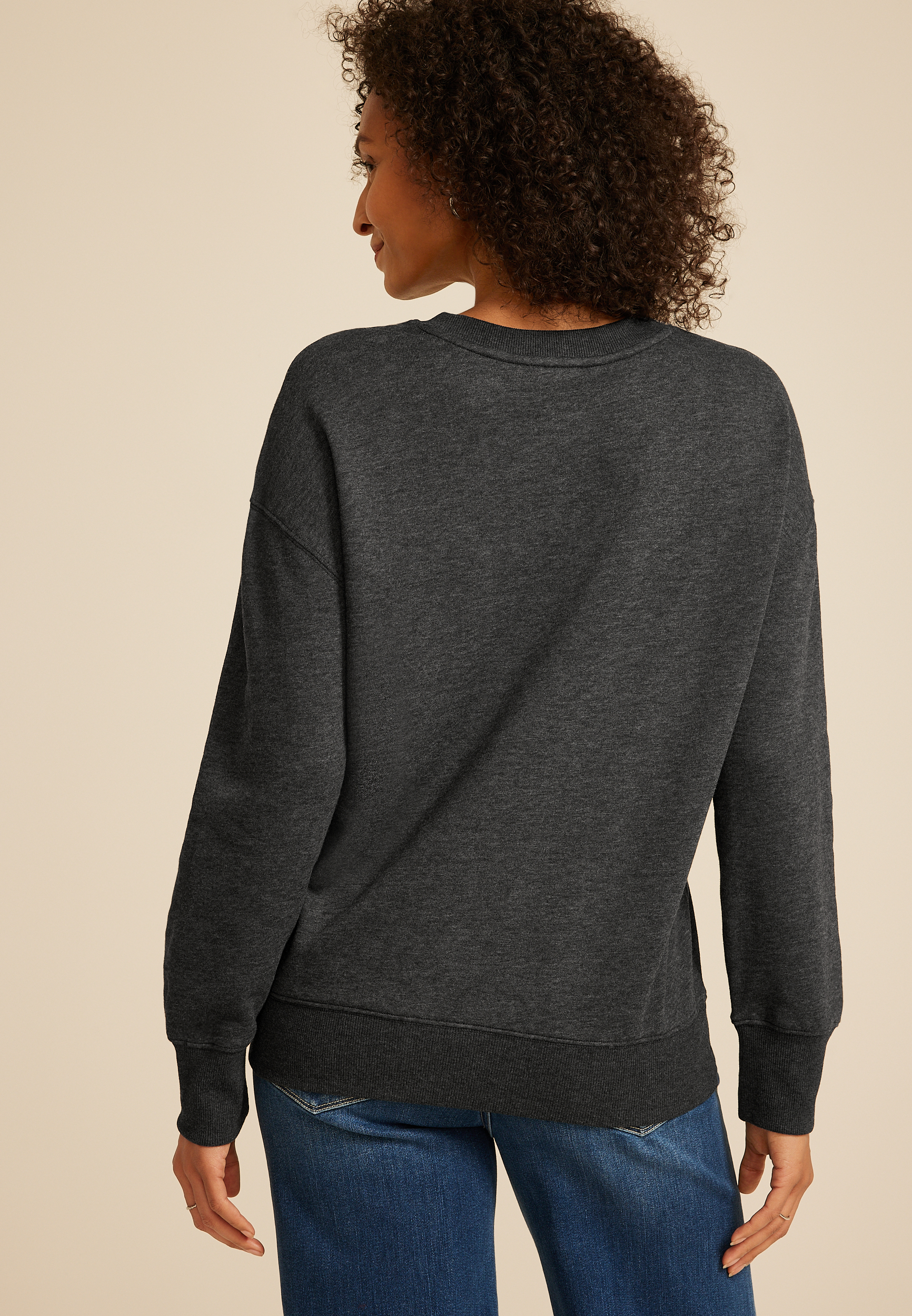 Amazing Grace Floral Relaxed Fit Sweatshirt, C106, large