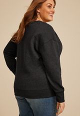 Plus Size Amazing Grace Floral Relaxed Fit Sweatshirt, C106, small