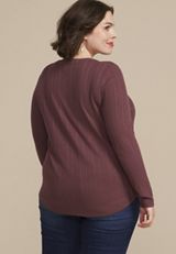Plus Size Variegated Lace Up Top, C7176, small