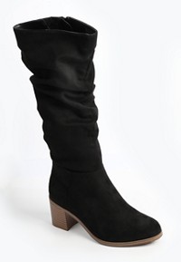 SuperCush Laney Faux Suede Block Heel Tall Boot