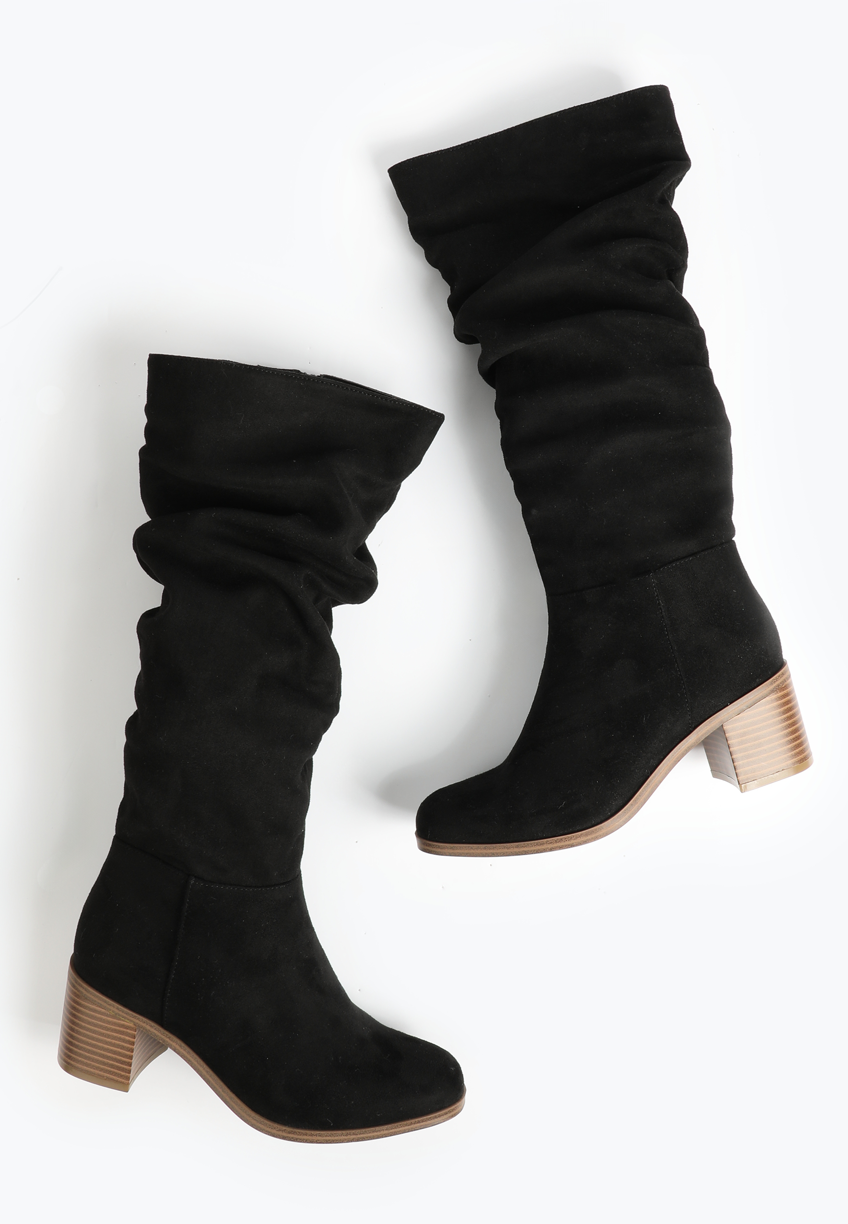 SuperCush Lydia Faux Suede Block Heel Tall Boot, C106, large