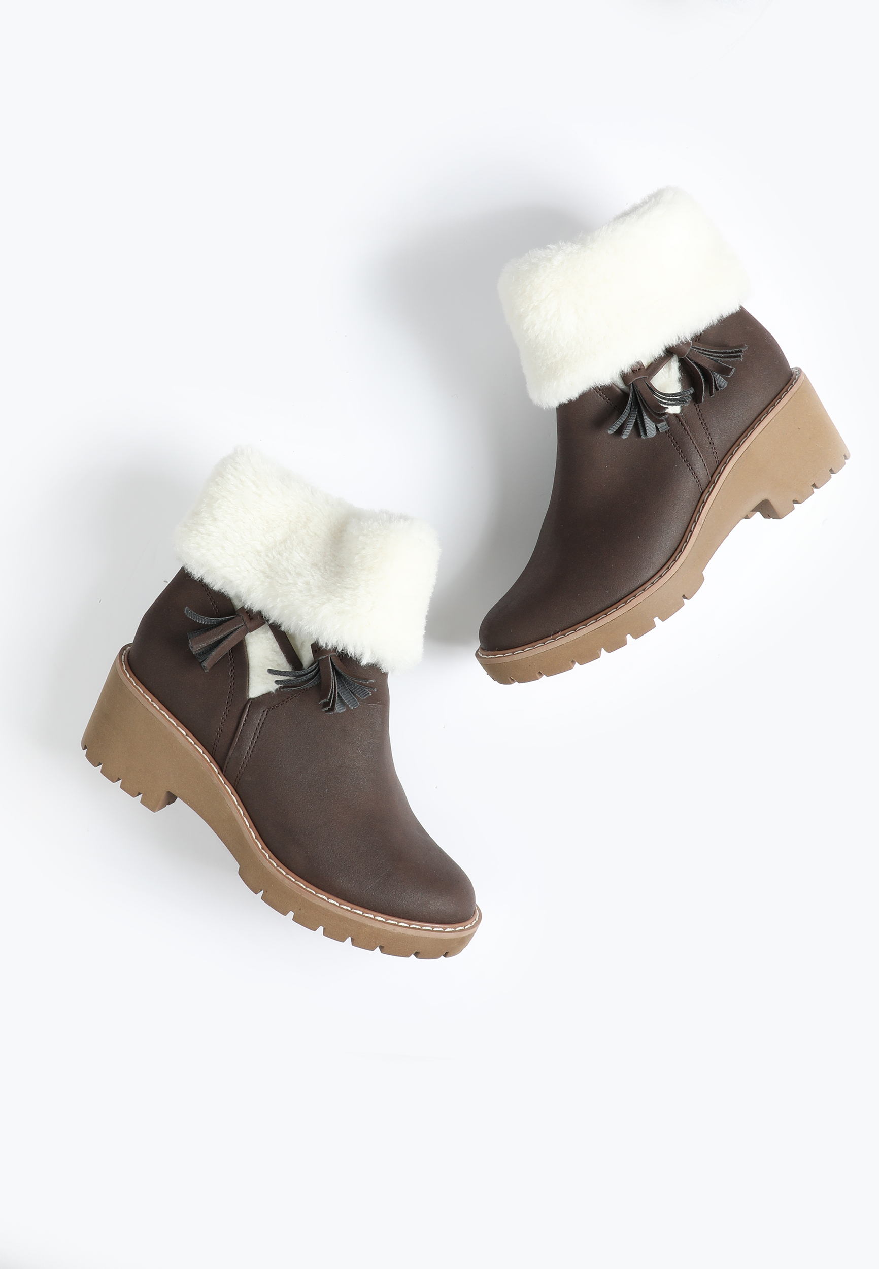 SuperCush Rory Sherpa Cuff Tassel Boot, , large