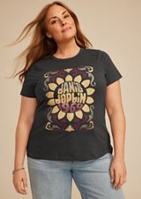 Plus Size Janis Joplin 1969 Classic Fit Graphic Tee, C1876, small