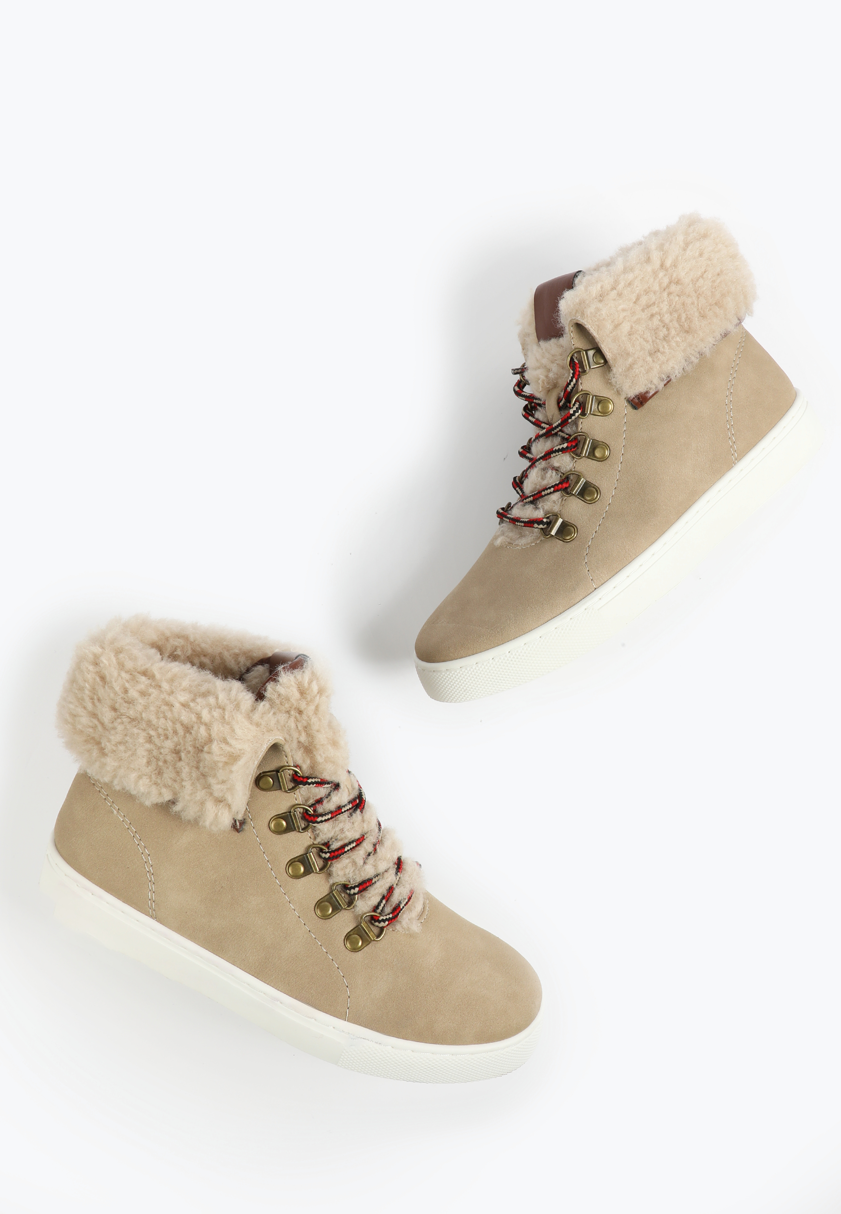 SuperCush Tori Sherpa Fold Over High Top Sneaker, C211, large