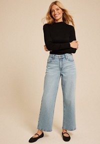 m jeans by maurices™ Dark Mid Rise Soft Utility Wide Leg Jean