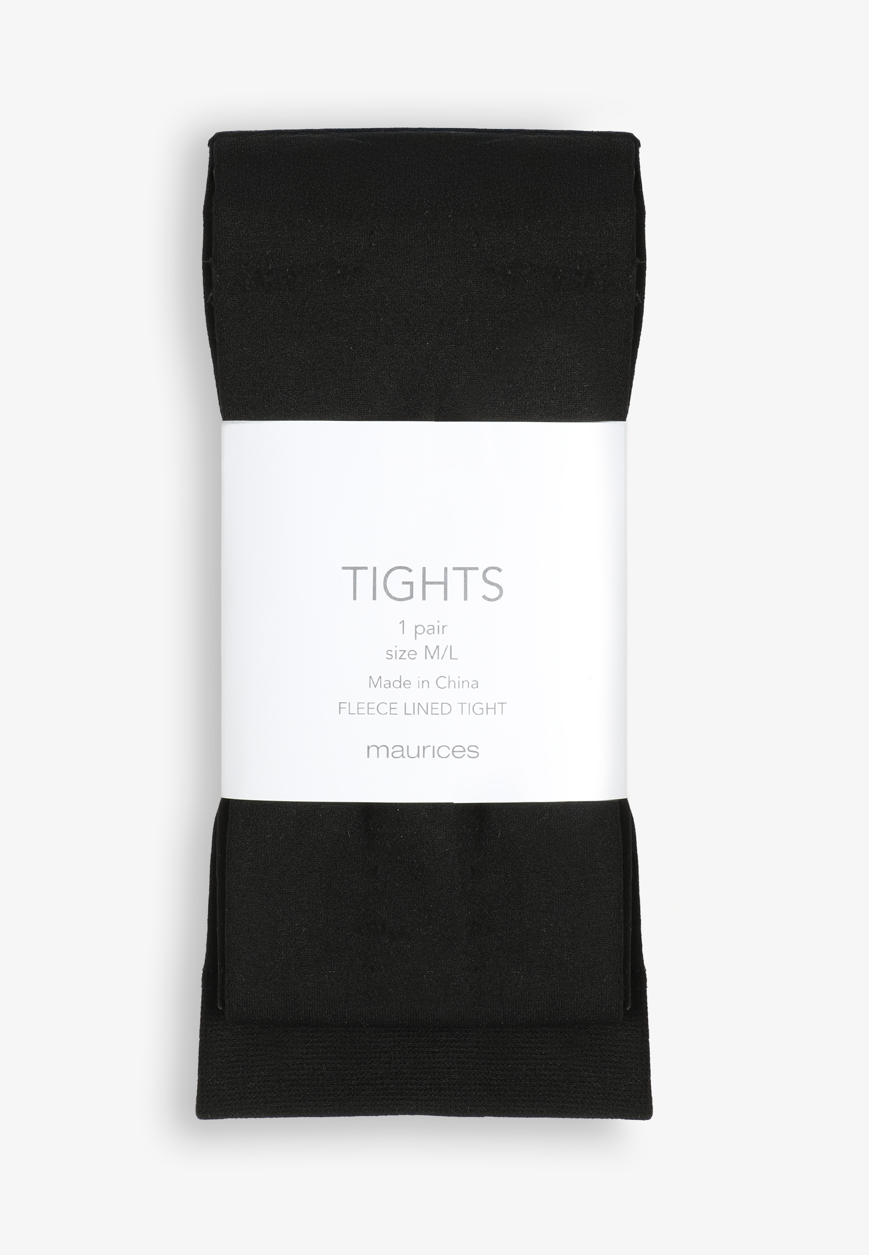Black Fleece Lined Tights, BLACK, large
