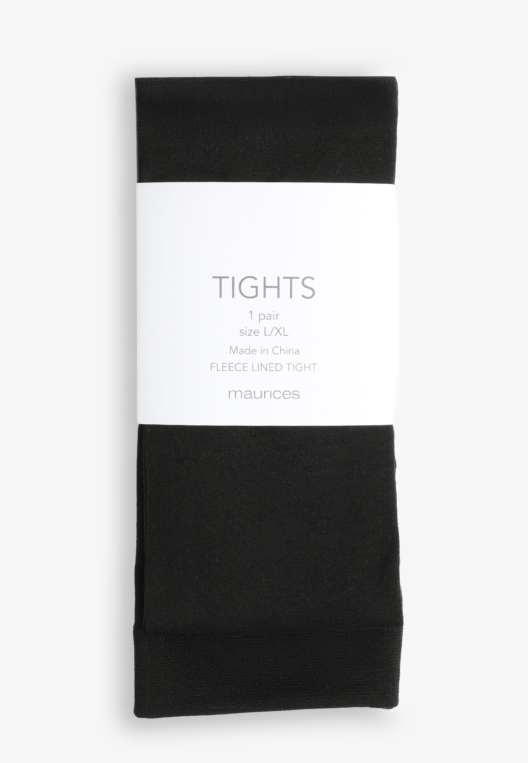 Black Fleece Lined Tights, BLACK, large