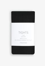 Black 40D Opaque Control Top Tights, BLACK, small